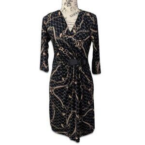 Egerie Paris Body-Con Dress Stretchy Black Equestrian Women's Size S